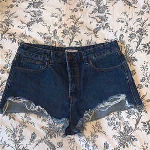 Free People High Waisted Denim Shorts